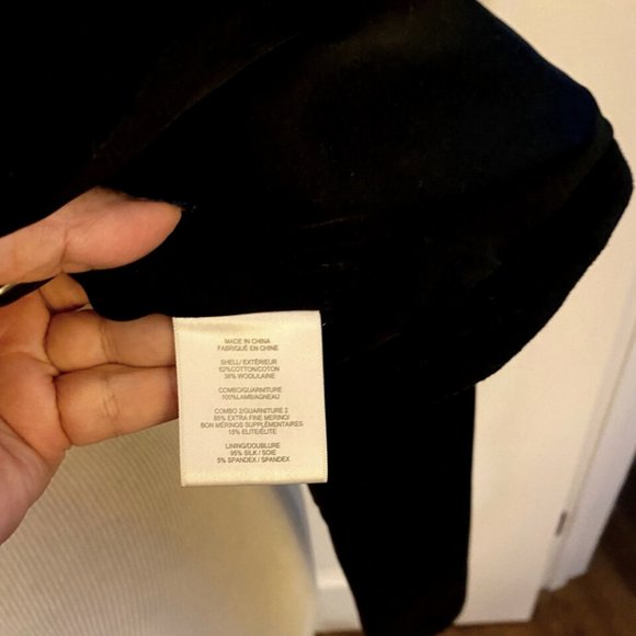 ♥ Helmut Lang ♥ Black Lamb Leather & Merino Wool Blend Jacket - Picture 6 of 8